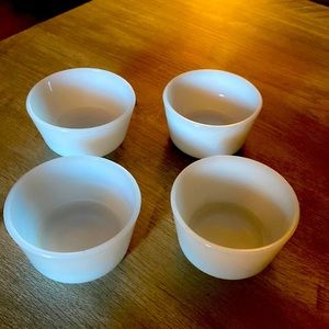 Vintage Glasbake Milk Glass Bowls